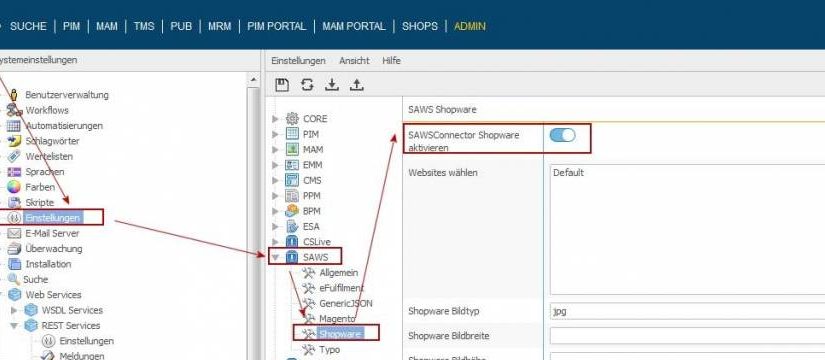 shopware connector activation