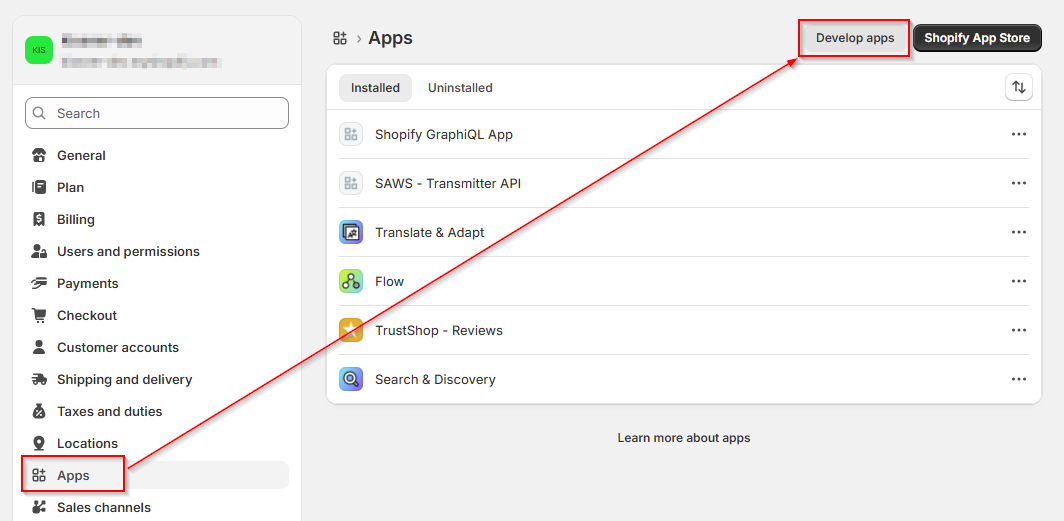 Screenshot of Step 1 getting to the Developer Dashboard