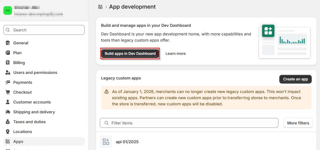 Screenshot of Step 2 getting to the Developer Dashboard