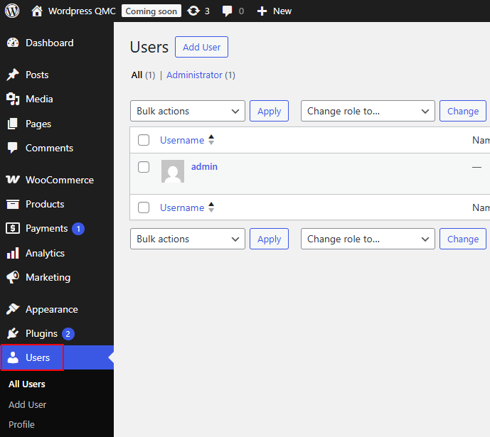 Step 1 WordPress Application Password