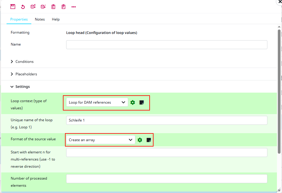 Shopify media upload loop head configuration