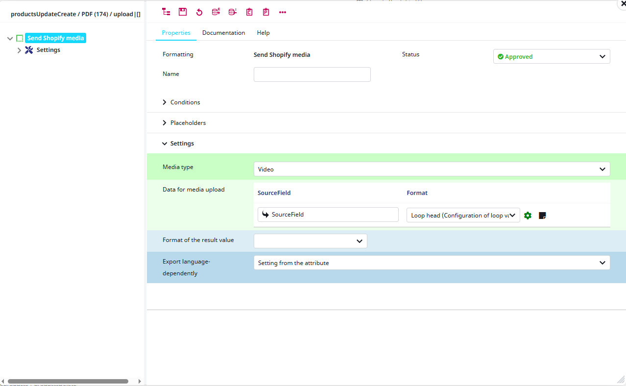 Shopify Mediaupload Field Plugin configuration