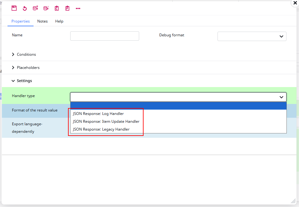 Response Handler Selection