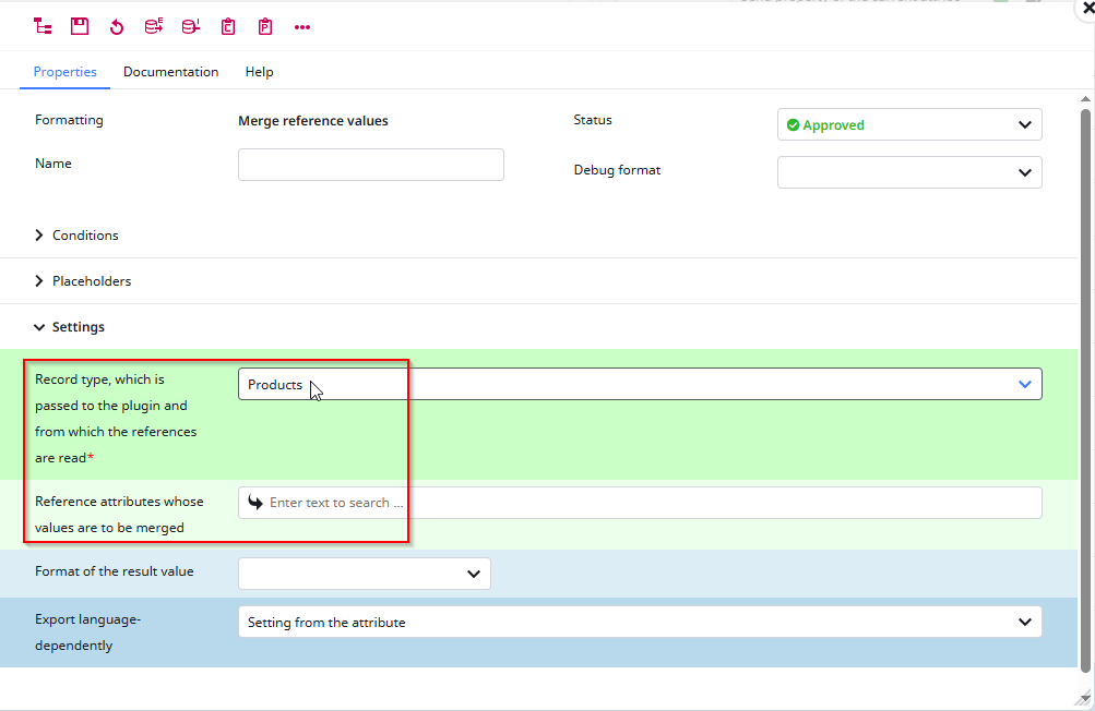 C:\Users\Michaelk\Desktop\Documentation\MergeReferenceValuesFieldPlugin Screenshot\ConfigurationMergeReferenceValues.png
