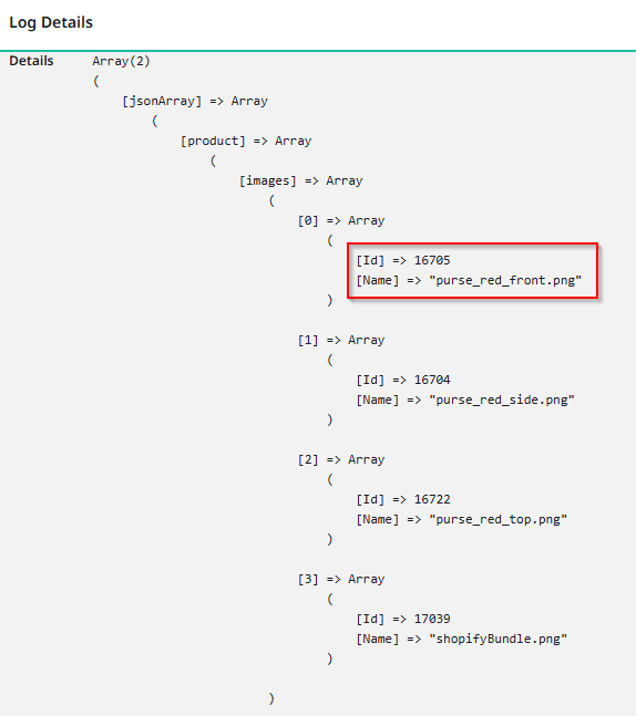 DAM Export loop example result value