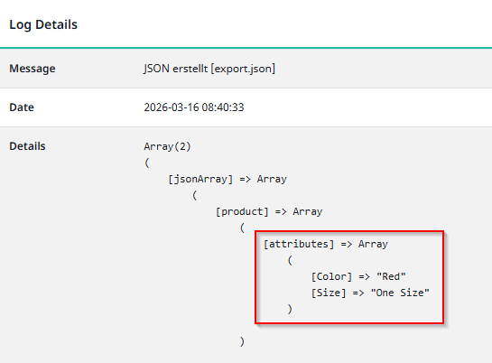 Screenshot example export attribute data with regex